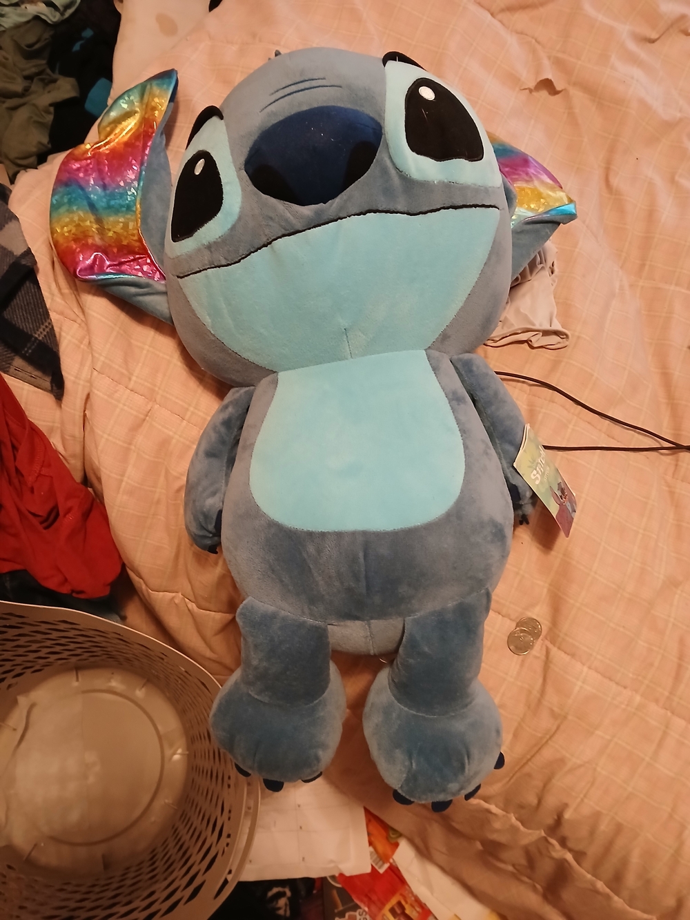 Stitch Plush Toy - Blue Rainbow Ears Stuffed Animal